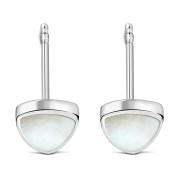 Mother of Pearl Reuleaux Triangle Silver Earrings, e390st